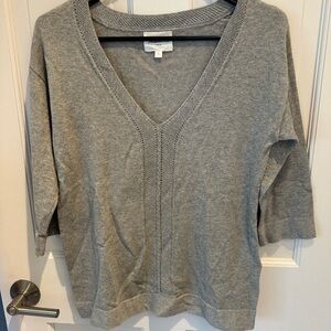 Aris Gray V-Neck Sweater Timeless Knitwear Essential